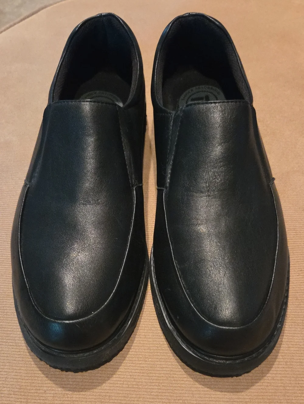 Propet Men's Black Slip-On Leather Dress Shoes 10.5M MSR004
